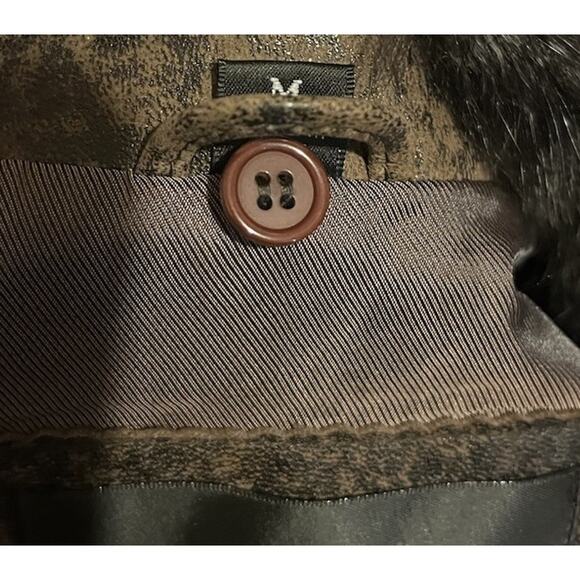 Reilly Olmes Collection Leather Jacket Detachable Fur Lining Size Medium - Picture 8 of 10